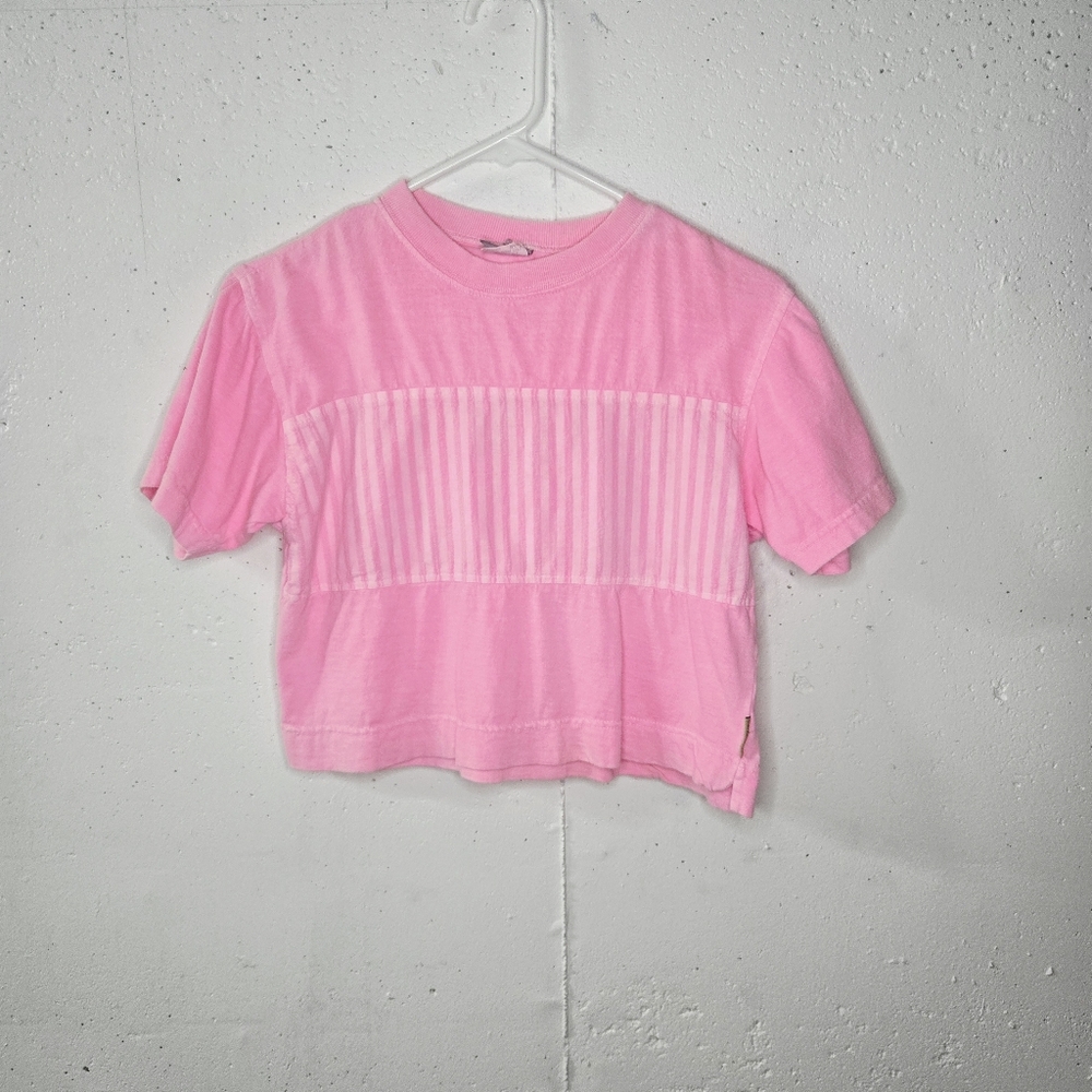 OP Hot Pink Cropped Vintage T-Shirt
